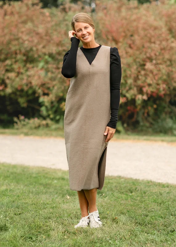 Boucle Soft Sleeveless Midi Dress