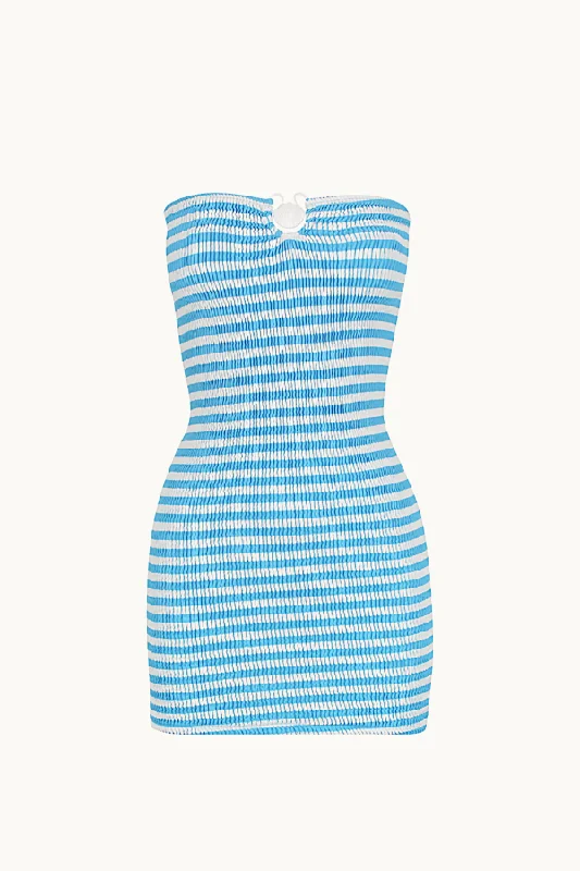 Baywatch Mini Dress Azure Stripe