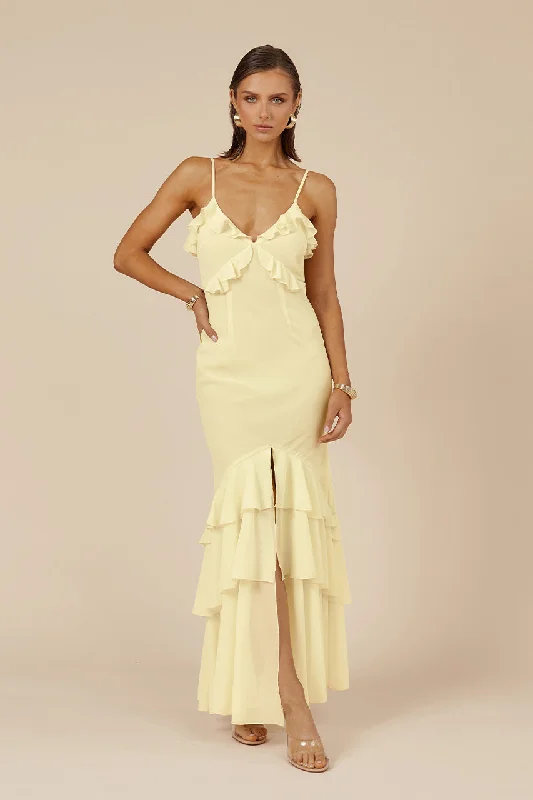 NAMARI MAXI DRESS - LEMON