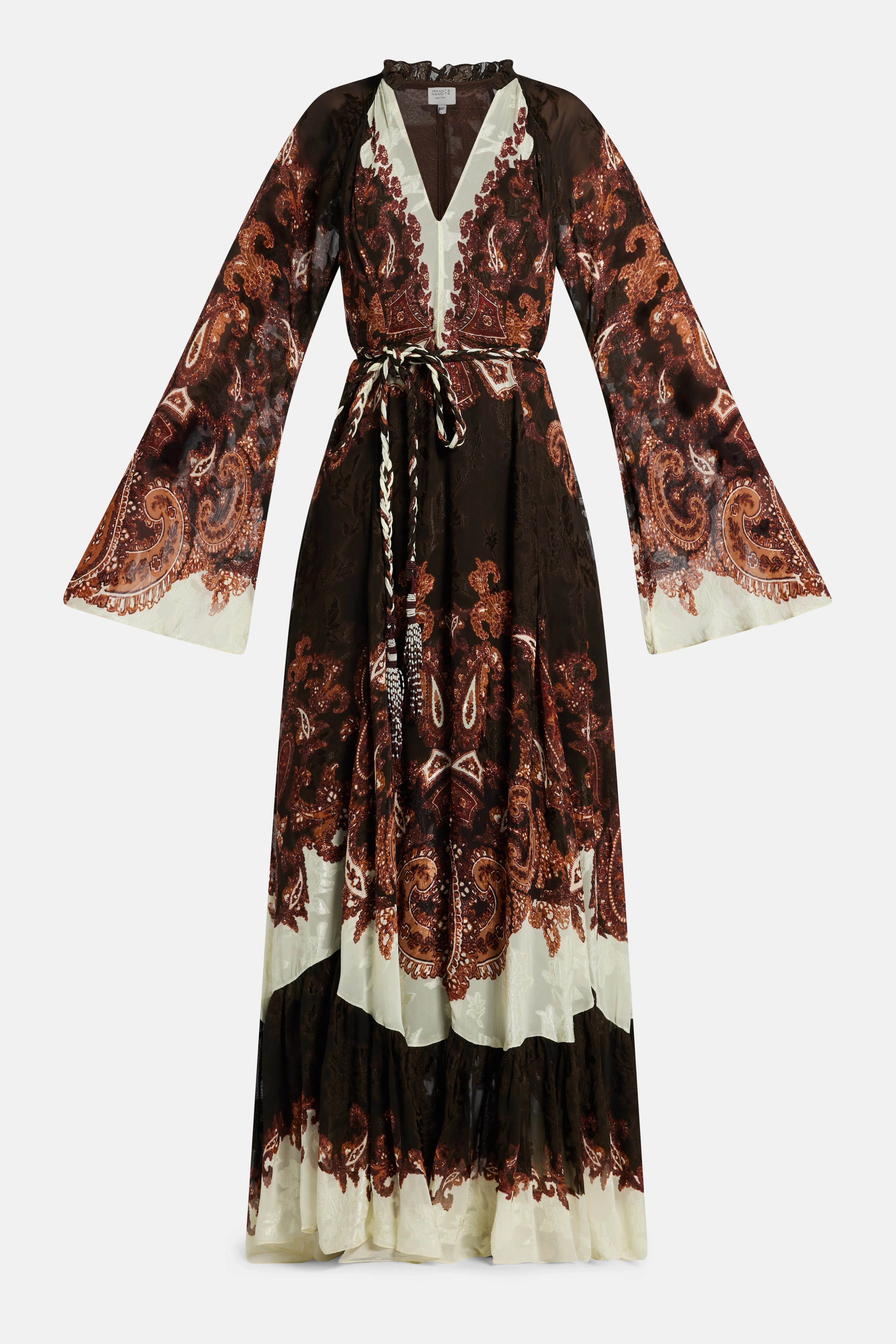 Omya Maxi Dress With Braided Belt