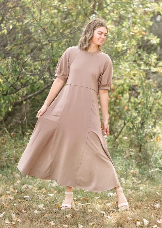 Raglan Sleeve Soft Jersey Dress