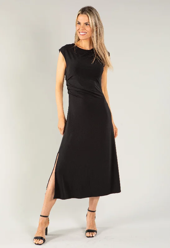 Ruched Detail Sleeveless Dress