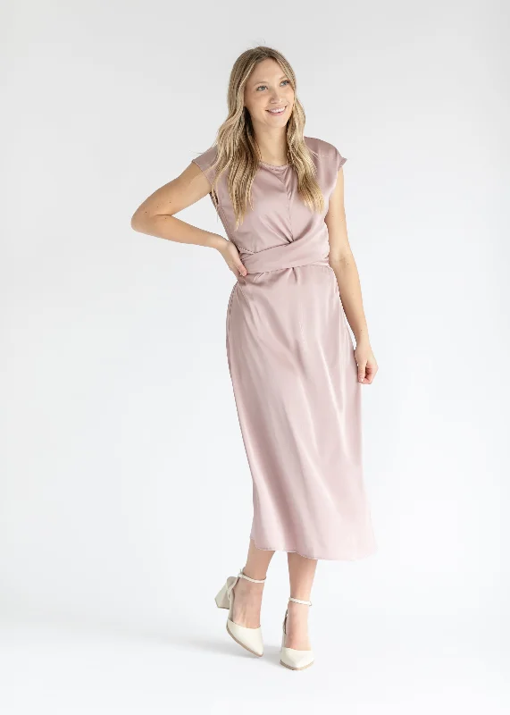 Satin Tie Waist Maxi Dress - FINAL SALE