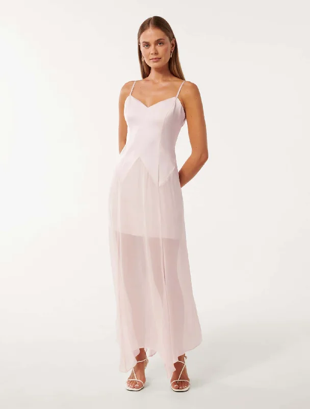 Scarlett Sheer Skirt Maxi Dress