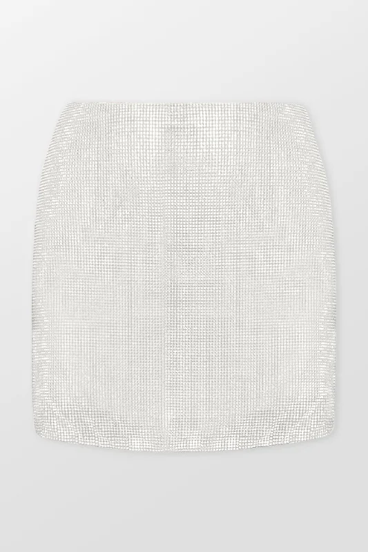 A-Line Crystal Mini Skirt