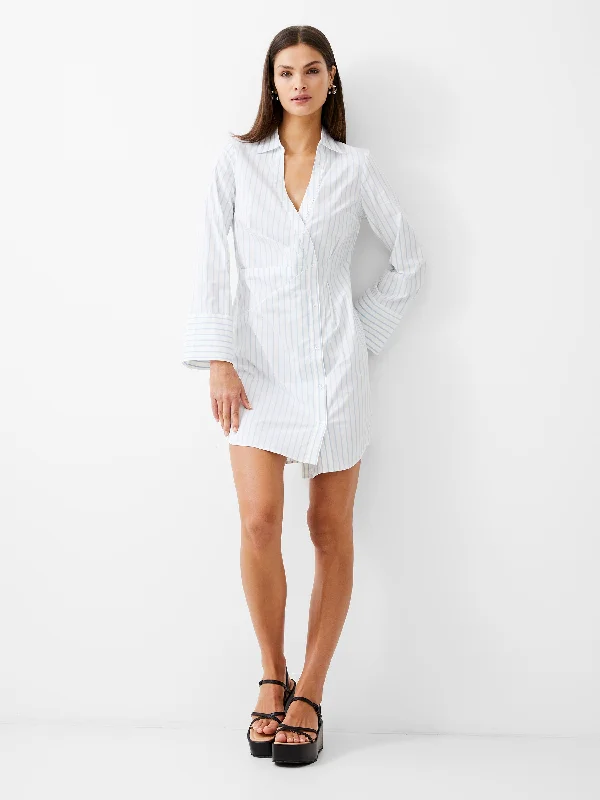 Isabelle Striped Poplin Shirt Dress