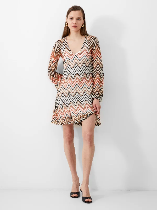 Rudy Textured Stripe Mini Dress