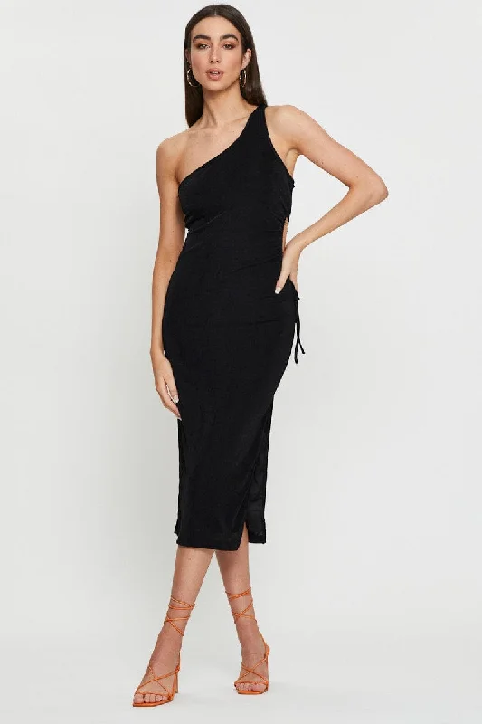 Black Midi Dress Bodycon