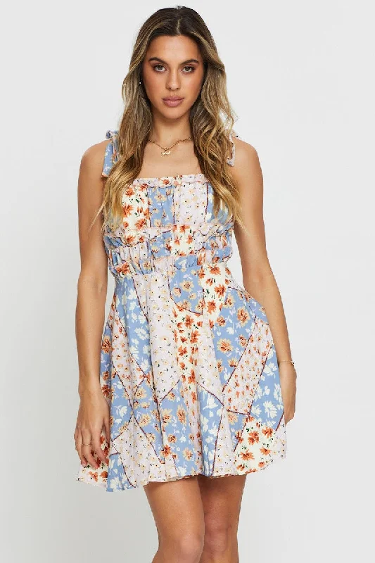 Print Midi Dress Sleeveless